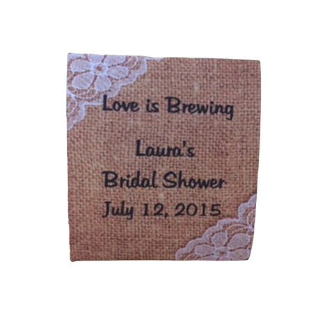 Burlap and Lace Tea Packets - Favor Universe
