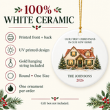 details — personalized new home ceramic ornament