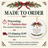 shipping — personalized new home ceramic ornament