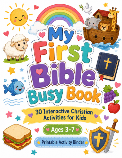 Bible Busy Book printable for kids preview
