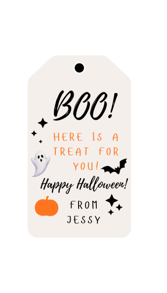 Printable Boo Basket favor tags