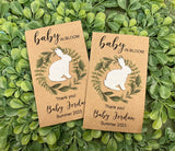 Plantable woodland baby shower favors