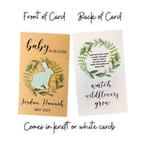 Plantable woodland baby shower favors