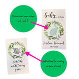 Plantable woodland baby shower favors