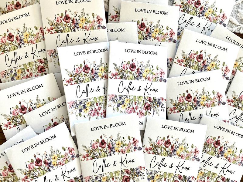 Wildflower Design Wedding Seed Packets