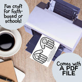 Finger Prayer Handprint Craft | Christian Kids Printable | Talking to God Fan | Sunday School or VBS Activity — preview 2