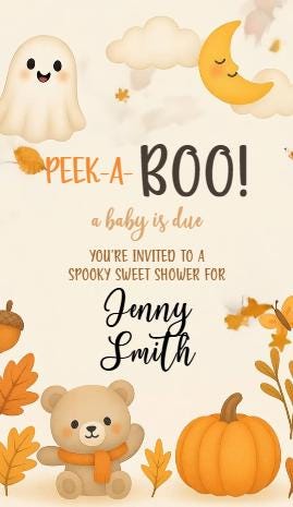 Animated Fall Baby Shower Invitation Video: Editable Canva Template — preview 2