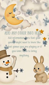 Winter Baby Shower Video Invitation: Snowflake & Snowman, Editable in Canva (Digital Download) — preview 5