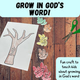 Grow in Faith Tree Craft Printable – Printable Bible Activity with Scripture-Filled Items - Sunday School, VBS, Homeschool Christian Craft — preview 2