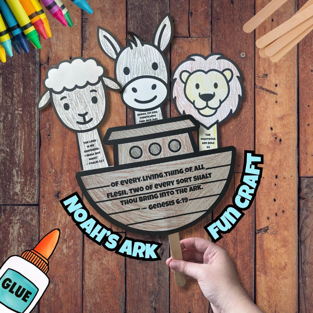 Bible Animal Craft Printable | Sheep, Donkey, Cow & Horse with Verses | Christian Kids Sunday School Activity — preview 1