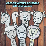 Bible Animal Craft Printable | Sheep, Donkey, Cow & Horse with Verses | Christian Kids Sunday School Activity — preview 2