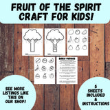 Fruit of The Spirit Craft Printable – Printable Bible Activity with Scripture-Filled Items - Sunday School, VBS, Homeschool Christian Craft — preview 3
