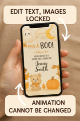 Animated Fall Baby Shower Invitation Video: Editable Canva Template — preview 5