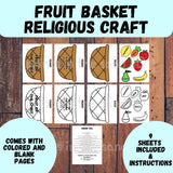 Fruit of the Spirit Basket Craft – Printable Bible Activity with Scripture-Filled Items - Sunday School, VBS, Homeschool Christian Craft — preview 2