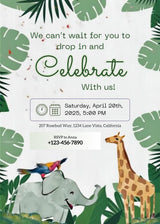 Animated Safari Baby Shower Invitation: Editable Canva Video (Digital Download) — preview 4