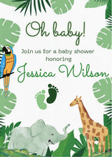 Animated Safari Baby Shower Invitation: Editable Canva Video (Digital Download) — preview 2