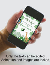 Animated Safari Baby Shower Invitation: Editable Canva Video (Digital Download) — preview 5