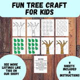 Grow in Faith Tree Craft Printable – Printable Bible Activity with Scripture-Filled Items - Sunday School, VBS, Homeschool Christian Craft — preview 3