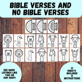 Bible Animal Craft Printable | Sheep, Donkey, Cow & Horse with Verses | Christian Kids Sunday School Activity — preview 4