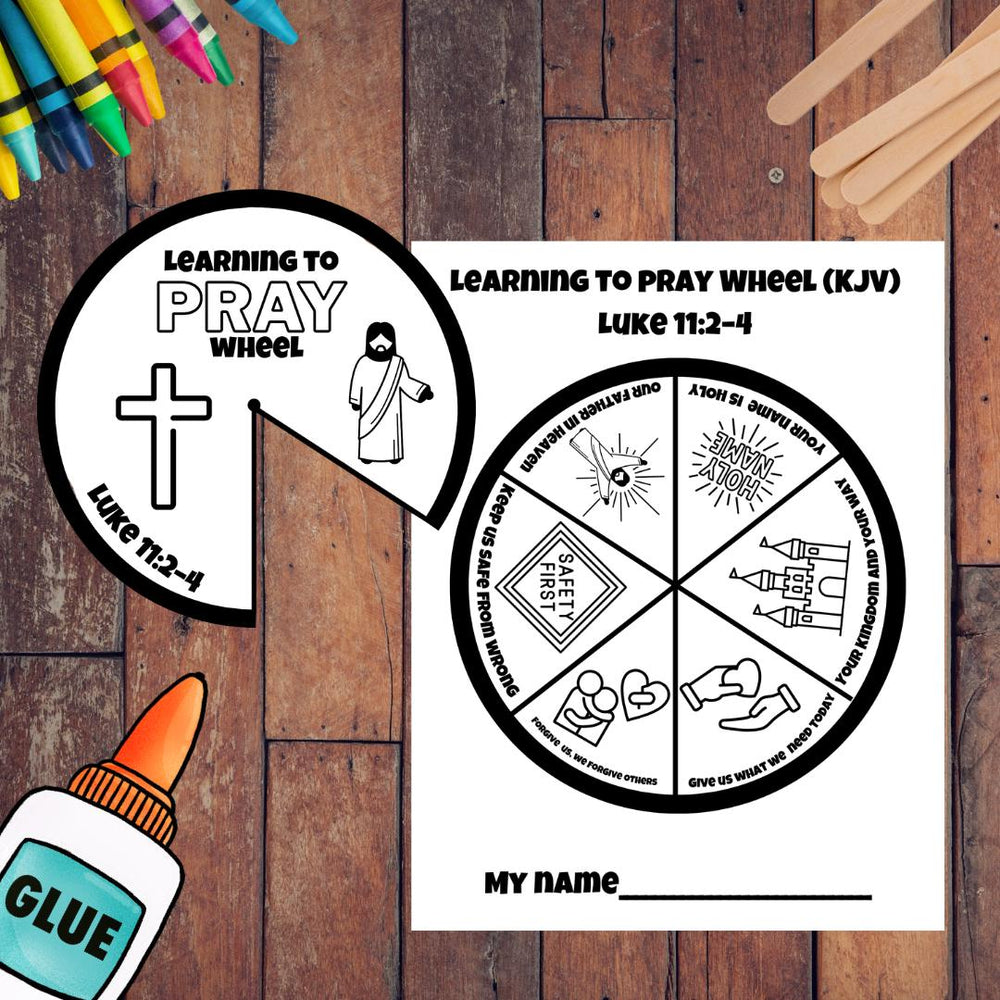 Learning to Pray Prompts Wheel | Christian Kids Prayer Craft | Bible Activity for Sunday School & Homeschool — preview 1