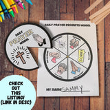 Learning to Pray Prompts Wheel | Christian Kids Prayer Craft | Bible Activity for Sunday School & Homeschool — preview 2