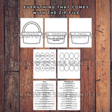 Christian Easter Basket Paper Craft for Kids (Printable) | He is Risen craft | Craft for kids | Kids Printable Egg Basket | Simple craft — preview 2