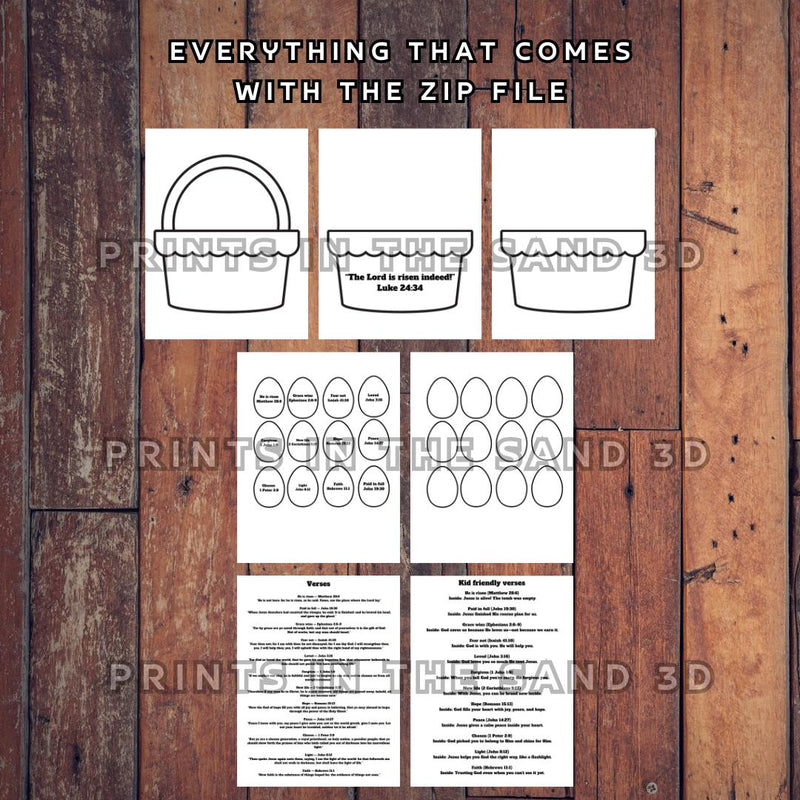 Christian Easter Basket Paper Craft for Kids (Printable) | He is Risen craft | Craft for kids | Kids Printable Egg Basket | Simple craft — preview 2