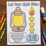 Bible Craft Printable | Sunday School Printable | Bible Activity | VBS Kids Craft | Christian Coloring Cut and Paste Activity — preview 2