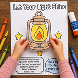 Bible Craft Printable | Sunday School Printable | Bible Activity | VBS Kids Craft | Christian Coloring Cut and Paste Activity — preview 4