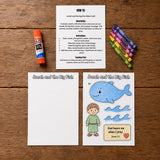 Jonah and the Big Fish Bible Craft Printable, Jonah 2:1 Sunday School Activity, God Hears Me When I Pray Kids Bible Craft, VBS Craft — preview 5
