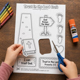Trust in the Lord Craft Printable, Proverbs 3:5 Bible Craft, Sunday School Activity, God Knows the Way Kids Bible Craft, VBS Craft — preview 2