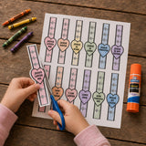 Jesus Loves Me Paper Bracelet Craft Printable | Bible Coloring Wristbands for Kids | Sunday School Activity | Christian Classroom Craft — preview 3