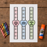 Jesus Loves Me Paper Bracelet Craft Printable | Bible Coloring Wristbands for Kids | Sunday School Activity | Christian Classroom Craft — preview 4