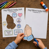 Pray Without Ceasing Bible Craft, 1 Thessalonians 5:17 Prayer Craft for Kids, Sunday School Printable, VBS Activity, Christian Kids Craft — preview 2
