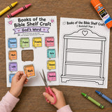 Books of the Bible Shelf Craft Printable | Bible Books Activity | Sunday School Craft | Christian Kids Craft | Bible Lesson Printable — preview 4