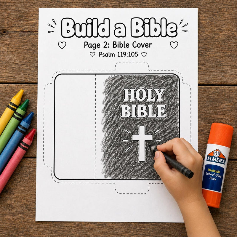 Build a Bible Craft Printable | Bible Booklet Craft for Kids | Sunday School Activity | VBS Bible Craft | Christian Kids Printable — preview 2
