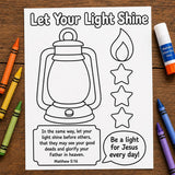 Bible Craft Printable | Sunday School Printable | Bible Activity | VBS Kids Craft | Christian Coloring Cut and Paste Activity — preview 6