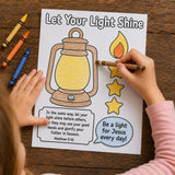Bible Craft Printable | Sunday School Printable | Bible Activity | VBS Kids Craft | Christian Coloring Cut and Paste Activity — preview 1