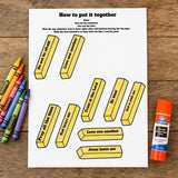 Bible Verse Fries Printable Craft for Kids, Christian Cut and Paste Activity, Sunday School Bible Craft, Homeschool Church Printable — preview 3