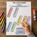 Bible Verse Fries Printable Craft for Kids, Christian Cut and Paste Activity, Sunday School Bible Craft, Homeschool Church Printable — preview 4