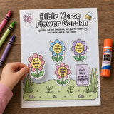 Bible Verse Garden Craft Printable | Christian Kids Activity | Sunday School Bible Craft | God’s Word Garden | VBS Printable — preview 1