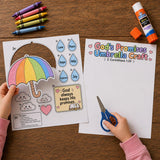 God’s Promises Umbrella Craft Printable | Bible Promise Craft | Sunday School Cut and Paste Activity | Christian Kids Craft | VBS Printable — preview 5