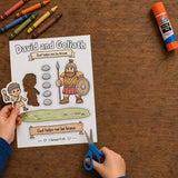 David and Goliath Craft | Bible Story Printable | Sunday School Activity | VBS Craft | Christian Craft | God Helps Me Be Brave Printable — preview 4