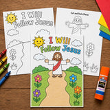 I Will Follow Jesus Craft | Bible Story Printable | Sunday School Activity | Christian Craft | Kids Bible Lesson | VBS Coloring Craft — preview 3