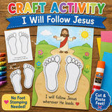 I Will Follow Jesus Craft | Bible Story Printable | Sunday School Activity | Christian Craft | Kids Bible Lesson | VBS Coloring Craft — preview 2