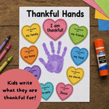 Thankful Hands Craft | Bible Handprint Activity | Prayer Bible Craft | Sunday School Activity | Christian Kids Cut and Paste Craft — preview 2