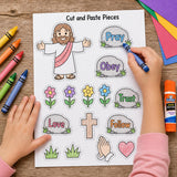 Jesus Leads the Way Craft | Path to Prayer Printable | Sunday School Activity | Bible Craft for Kids | Cut and Paste Craft | Prayer Activity — preview 2