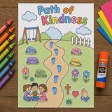 Path to kindness | Path to Prayer Printable | Sunday School Activity | Bible Craft for Kids | Cut and Paste Craft | Prayer Activity — preview 3