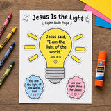 Jesus Is the Light Craft | Bible Craft for Kids | Sunday School Activity | VBS Printable | Christian Coloring Craft | John 8:12 — preview 5