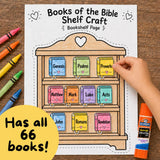 Books of the Bible Shelf Craft Printable | Bible Books Activity | Sunday School Craft | Christian Kids Craft | Bible Lesson Printable — preview 1
